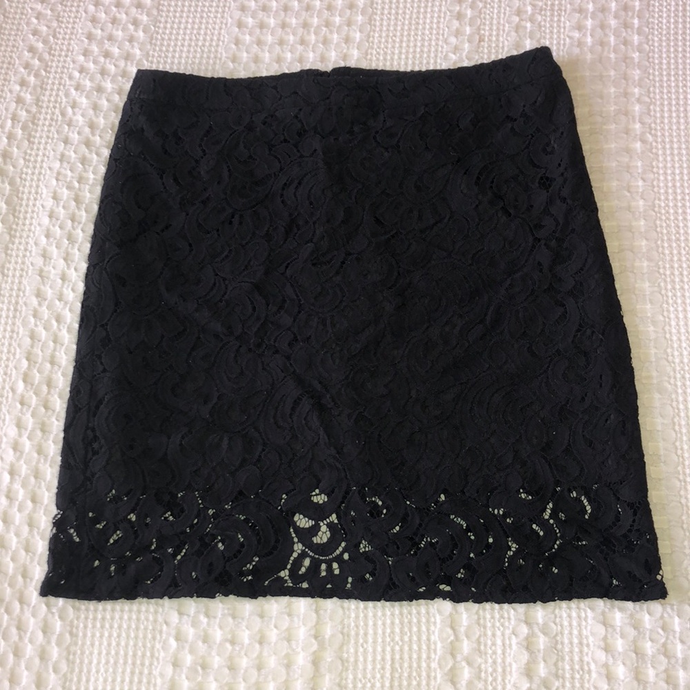 Women’s black lace skirt